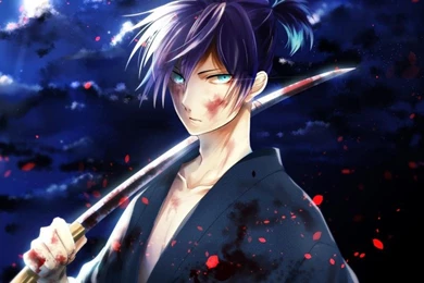 Anime Boy, Kimono, Katana, Blood, Moon, Night Wallpaper,Anime HD ...