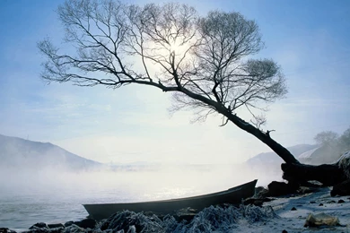 Sunshine Natural Lake Snow Scenery Wallpapers HD, HD Desktop Wallpapers