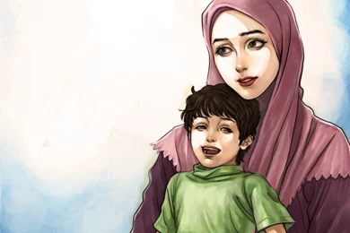 Mother And Child In Love   Islamic Wallpapers