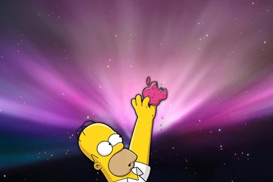 Apple Inc Homer Simpson Mac Os X The Simpsons Wallpapers   (