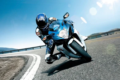 Wallpapers Of Motorcycle: A Biker On Suzuki Motorcycle