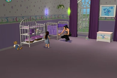 Mod The Sims   Blue's Clues Floral Wallpapers In Lavendar & Pink