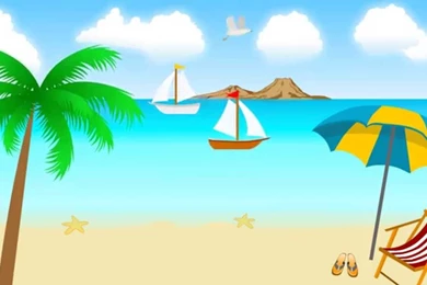 Animated Cartoon Beach Scene Backgrounds Video   YouTube