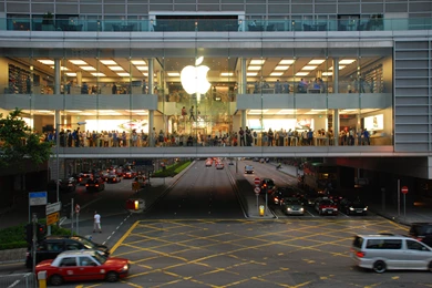 Apple Store Over Man Cheung St : Travel Wallpapers And Stock Photo