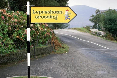 Leprechaun Crossing, Ireland   Wallpapers