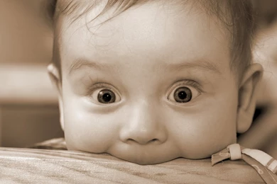 Download Wallpapers 2048x1152 Baby, Face, Surprise, Toddler HD HD ...