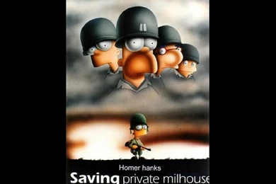 My Free Wallpapers   Cartoons Wallpapers : Saving Private Millhouse