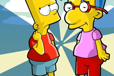Bart And Milhouse By Kintobor On DeviantArt