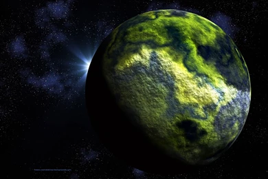 Green Alien World   Cool Space Desktop Image   1920x1200 Pixels