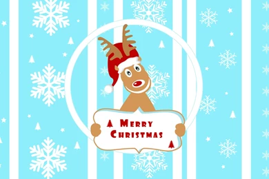 Reindeer Holding A Christmas Sign Wallpapers » WallDevil   Best ...