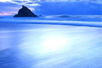 Wonderful Blue Gloomy Surging Beach Landscape iPhone 6 Wallpapers ...