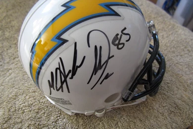 Antonio Gates & Melvin Gordon Autographed San Diego Chargers Mini ...