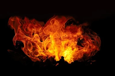 Fire Isolated On A Black Backgrounds
