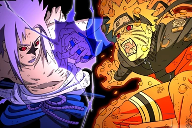 Naruto Kyubi Sasuke Versus Wallpapers
