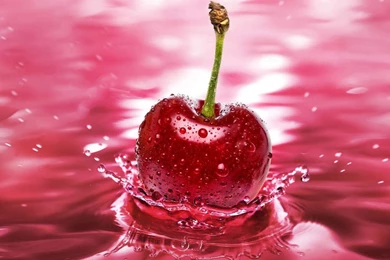 Download Mobile Wallpaper: Water, Sweet Cherry, Food, Cherry ...