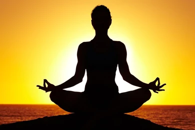 1920x1080 Yoga, Sunrise, Sea, Sun, Meditation, Lotus Pose ...