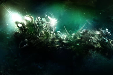 Download Wallpapers 2048x1152 Explosion, Green, Background, Flight ...