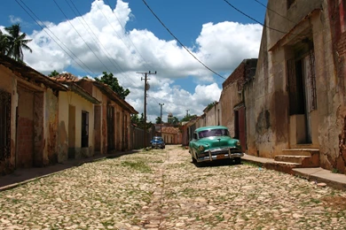 Download Wallpapers 2560x1600 Car, Street, Clouds, Buildings ...
