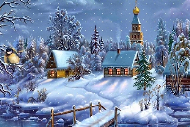 Christmas Scene Wallpapers   (