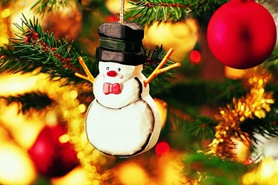 Snowman Christmas Ornaments Wallpapers 12 － Holiday Wallpapers ...
