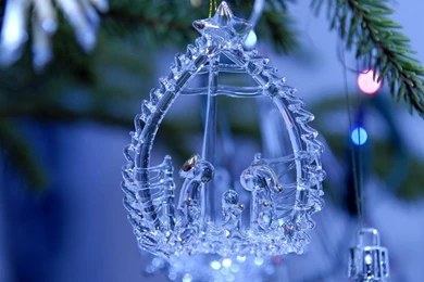 Glossy Christmas Ornament Wallpapers