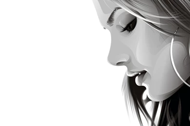 Women Gray Vectors Clean Wallpapers