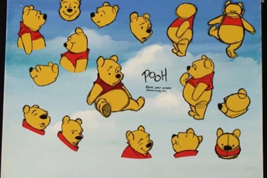 Orig Excellent Backgrounds Winnie The Pooh Cel Animation