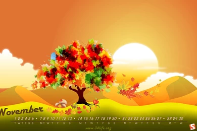 Desktop Wallpapers Calendar: Noiembrie 2011
