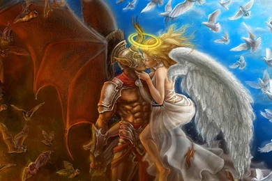 MODERN HEAVEN AND HELL WALLPAPER   (