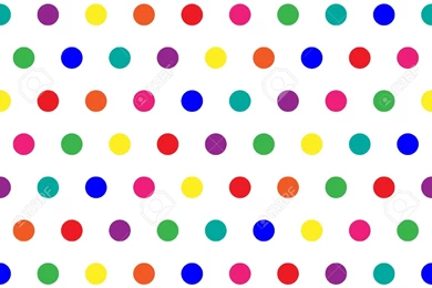 Rainbow Polka Dot White Backgrounds