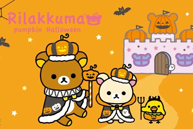 I Love Kawaii: Rilakkuma Wallpapers : Rilakkuma Pumpkin Halloween
