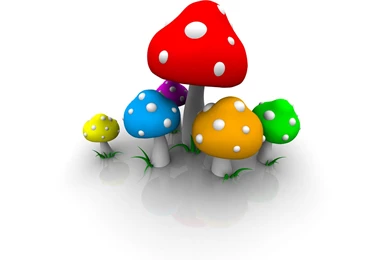 Brite Colors Mushroom Wallpapers