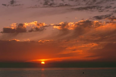 Blood Orange Sunset Over The Pacific Ocean California   Nature ...