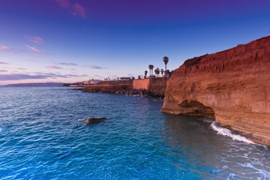 Sunset Cliffs Pacific Ocean San Diego 4K Ultra HD Desktop Wallpapers