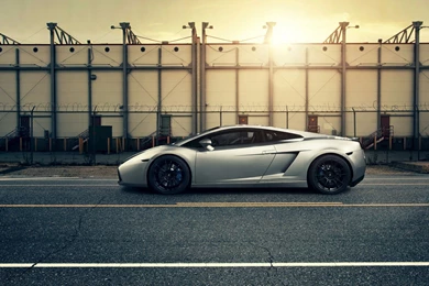 Lamborghini Car Parking Street Sunset HD Wallpapers   FreeWallsUp
