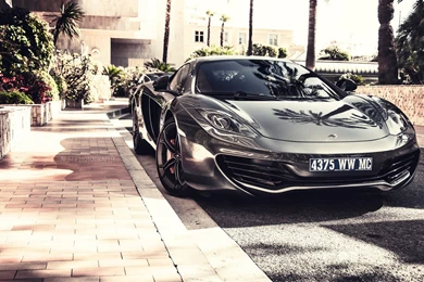 Mclaren Mp4 12c Car Street Palm Trees HD Free Wallpapers Nova ...
