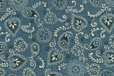 Wild West Blue Bandana Fabric