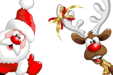 How Cute Got It From Http://wallchips.com/santa claus deer fun ...