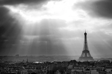 Paris In Black And White Wall Mural