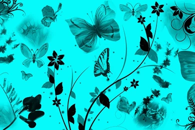 Teal Butterfly Wallpapers   All Wallpapers New