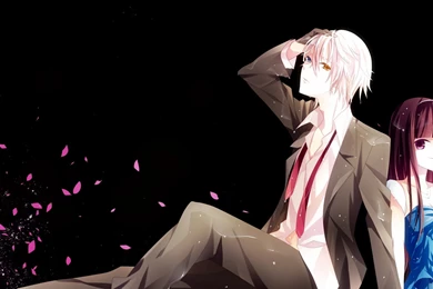 Download Wallpapers 2560x1024 Anime, Boy, Girl, Romance, Petals ...
