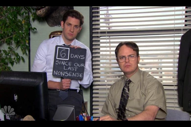 My Current Desktop Background. Dwight Keeps Me On Task ...