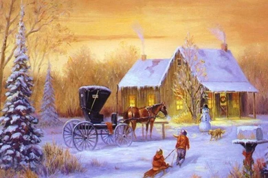 Country Christmas, Country Christmas Landscape Wallpapers Disney ...