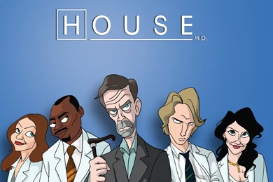 House M D Caricature Cartoonish Wallpapers   (