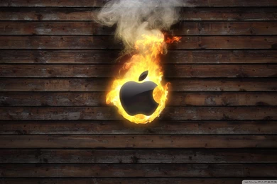 Apple Logo On Fire HD Desktop Wallpapers : High Definition ...