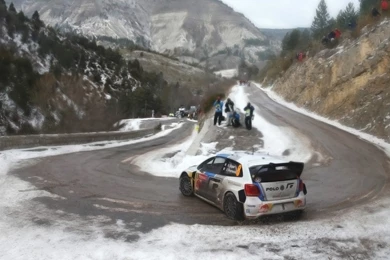 Mountains, Snow, Turn, Racing, Rally Cars, Drift, Volkswagen Polo ...