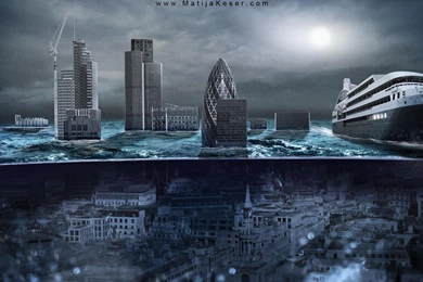 London Underwater Matija Keser Apocalyptic Global Warming ...