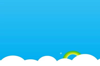 Simple Background, Clouds, Rainbow, Skype, Skype Wallpapers 51421