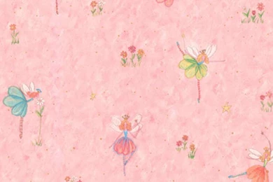Green Pink KZ4224BYK Fairy Wallpapers Border   Interior Home Decor