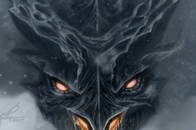 Download Wallpapers 540x960 Dragon, Alduin, Skyrim, Art Android HTC ...